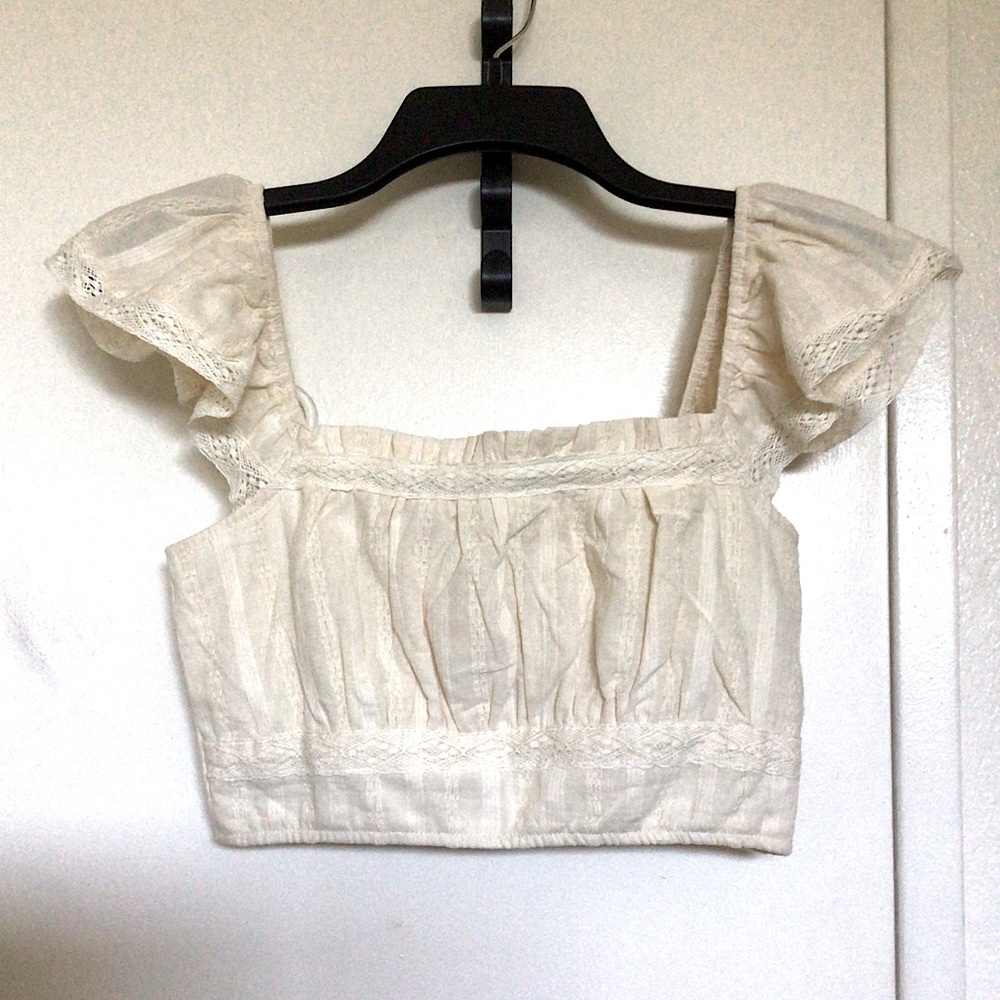 Altar’d State Ruffle Peasant Crop Top - Picture 2 of 5
